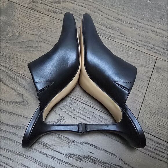 Calvin Klein Odina Sculpted Heel Pointed Toe Dress Mules in Black - Picture 7 of 13